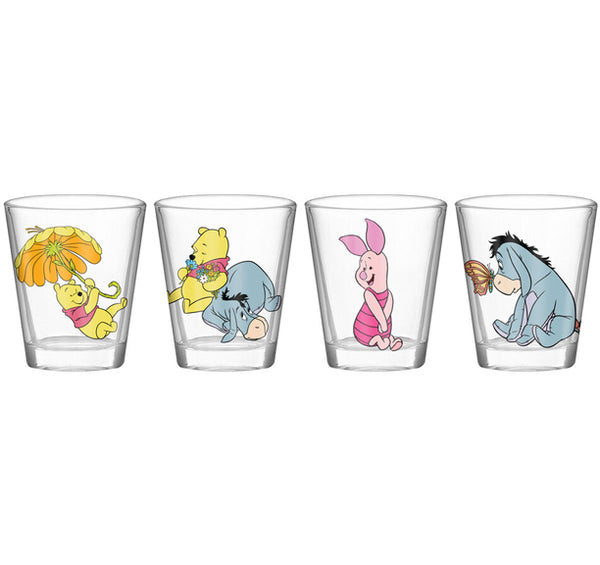 Disney: Winnie the Pooh - Psych Flower 1.5oz Shot Glass Set (4 Pack)
