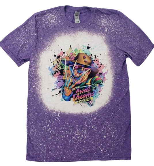 Halloween - Camiseta Freddy blanqueada con efecto tie-dye