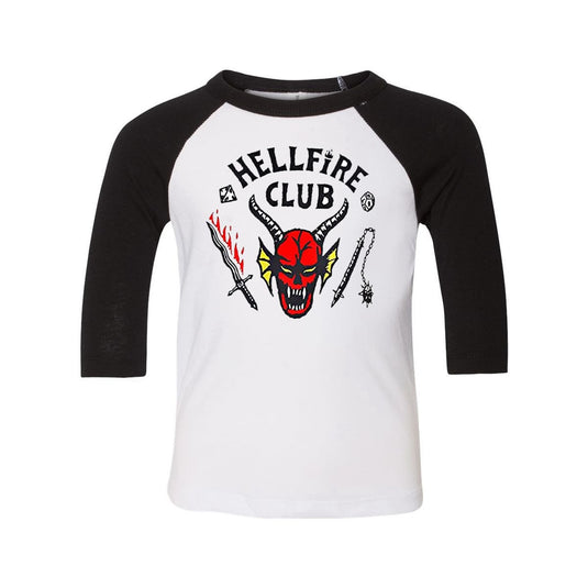 TV : Stranger Things - T-shirt inspiré du Hellfire Club à manches 3:4