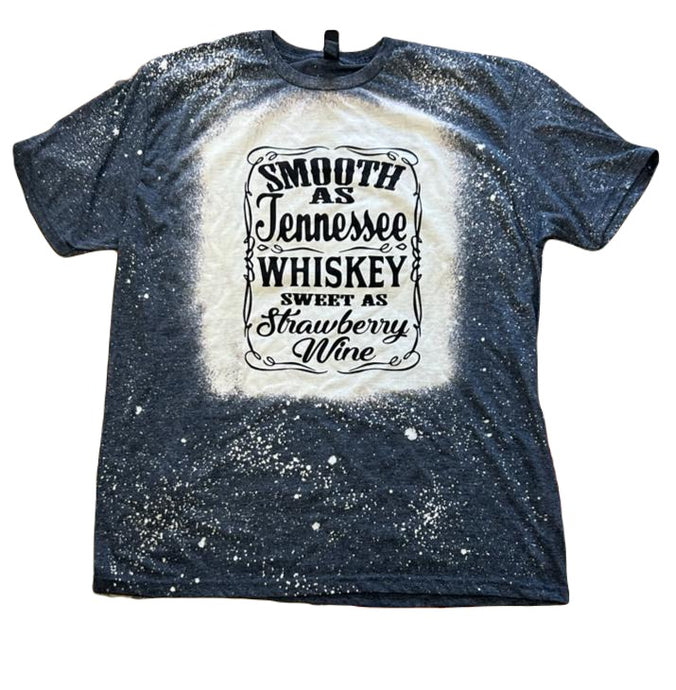 Smooth as Tennessee Whiskey Bleached Tie Dye T-Shirt