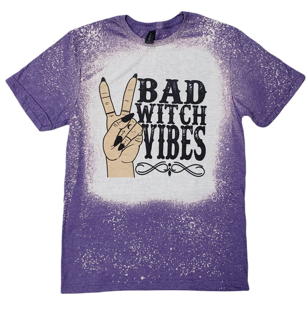 Bad Witch Vibes Bleached Tie Dye T-Shirt