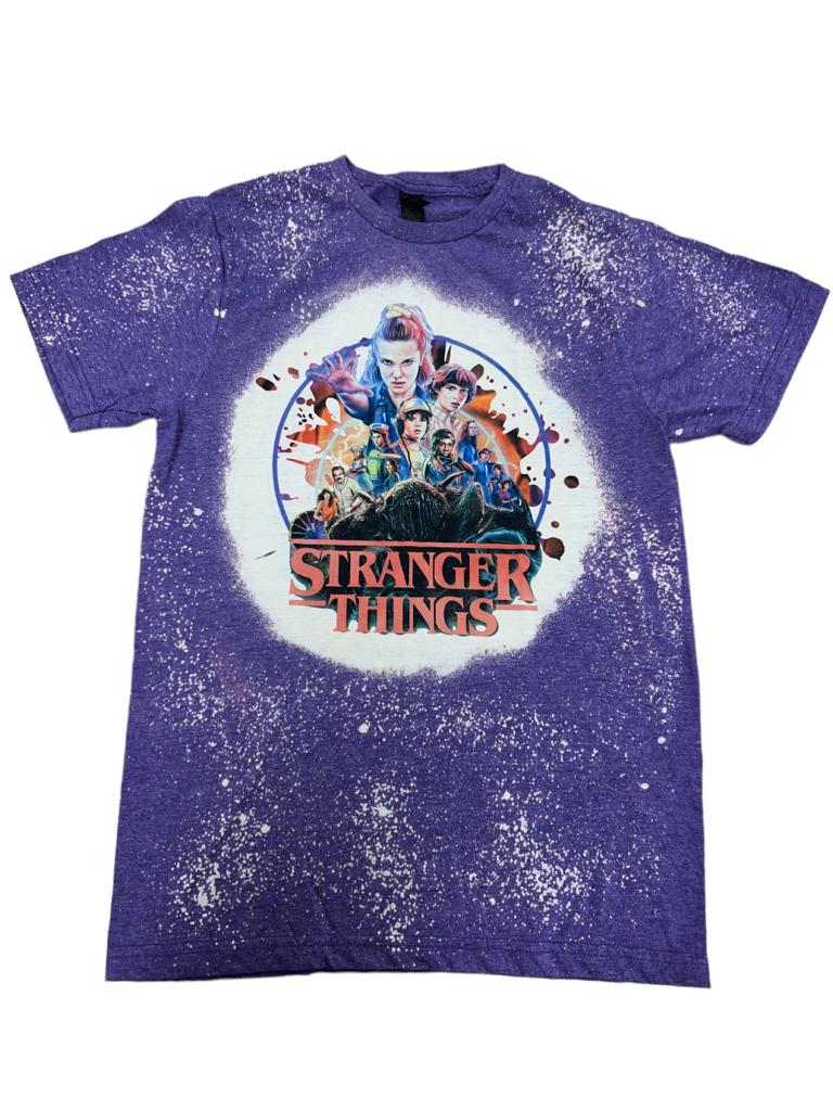 T-shirt violet tie-dye Stranger Things