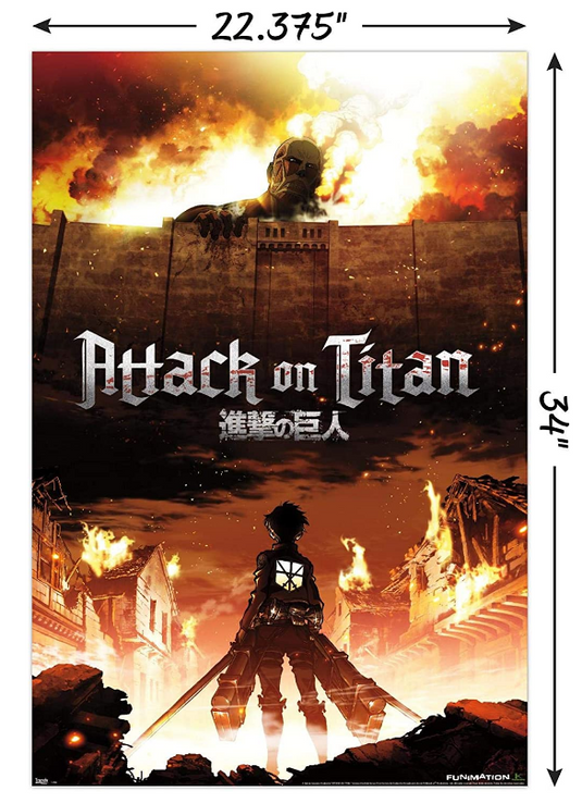 Trends International Attack on Titan - Fire Wall Poster