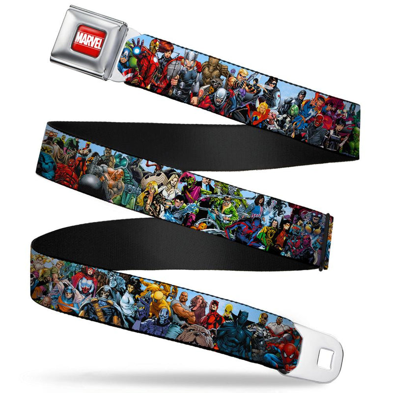 Marvel Comics Full Color Avengers Seat Belt Buckle Belt - Kryptonite Character Store