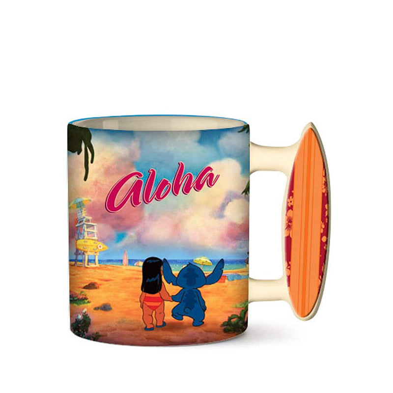 Chargez l&#39;image dans la visionneuse de la galerie, Disney Lilo and Stitch Aloha Beach Mug with Shaped Handle, 20-Ounce - Kryptonite  Character Store
