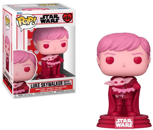 ¡Funko POP! Star Wars: San Valentín - Luke Skywalker con Grogu 