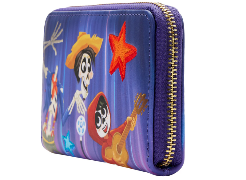 Load image into Gallery viewer, Loungefly Disney Pixar: Coco - Miguel &amp; Hector Performance Scene Zip Around Wallet
