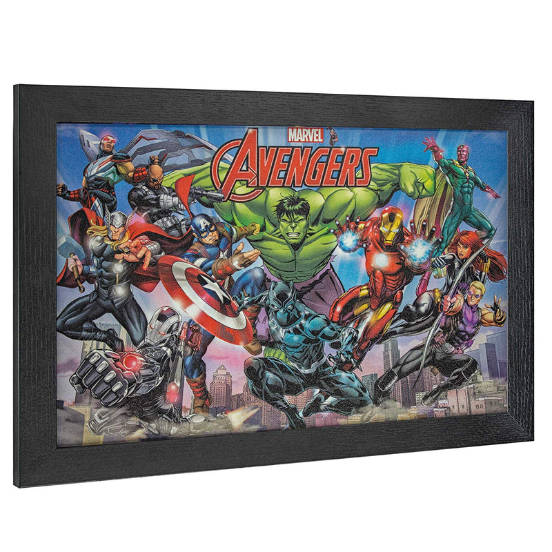 Avengers Comic Book Cover Framed Wall Art 19” x 13” - Kryptonite Character Store