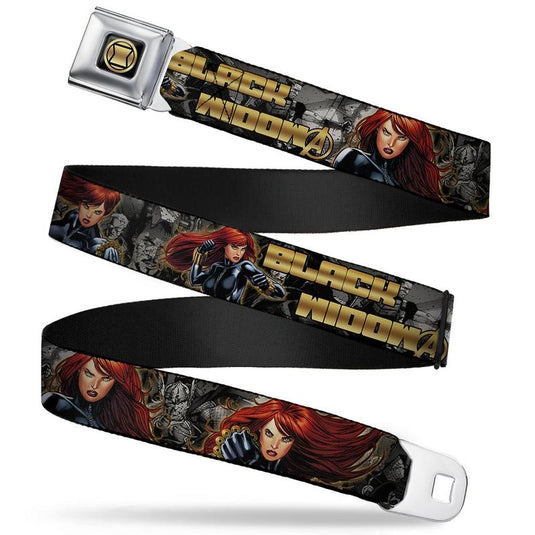Ceinture à boucle de ceinture de sécurité Black Widow