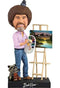 Royal Bobbles - Bob Ross Bobble Head Figure with Easel - Kryptonite Character Store