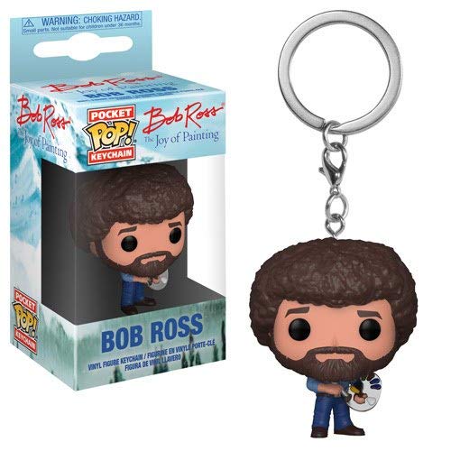 Funko POP! Keychain: TV Bob Ross Collectible Figure, Multicolor - Kryptonite Character Store