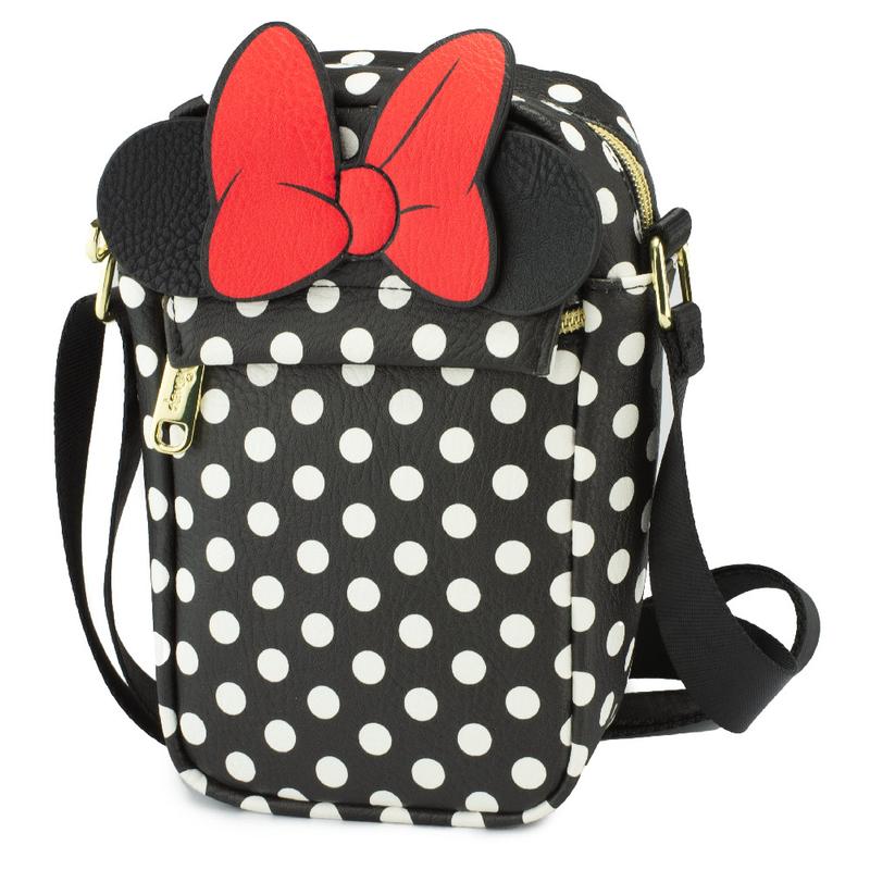 Disney - Minnie Mouse Ears & Patch with Polka Dots Women's Crossbody Wallet