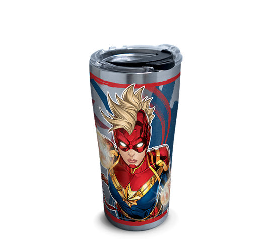 Marvel® - Captain Marvel Mohawk Stainless Steel With Water Bottle Lid