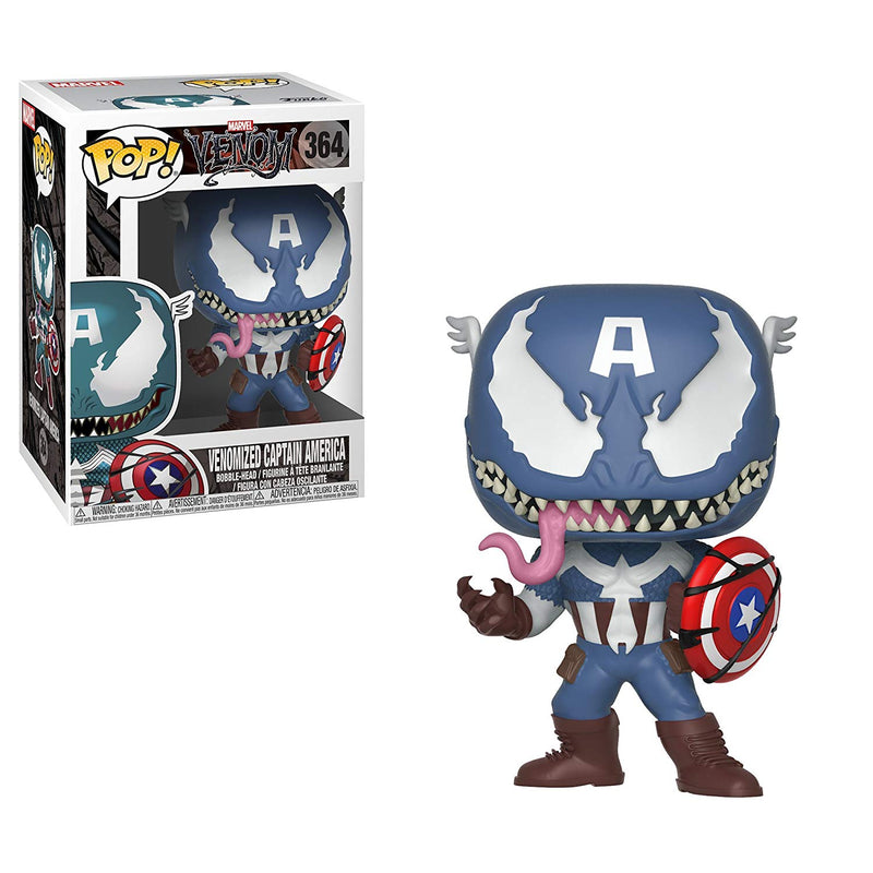 Pop Marvel: Venom - Venom Captain America Collectible Figure- Kryptonite Character Store