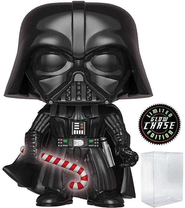 Funko Pop! Star Wars: Holiday - Darth Vader with Glow in The Dark Candy Cane (Limited Edition CHASE) Vinyl Figure - Kryptonite Character Store