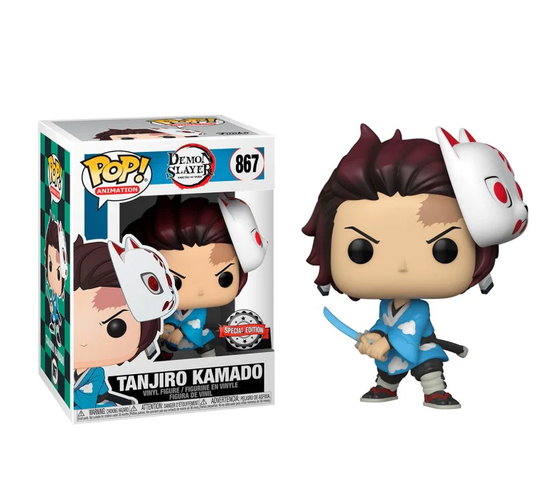 Cargue la imagen en el visor de la galería, ¡Funko Pop! Demon Slayer - Tanjiro Kamado con máscara
