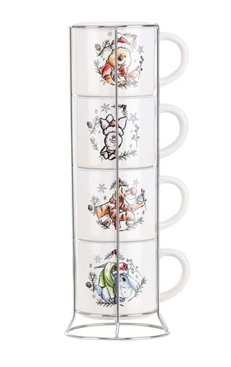 Disney: Winnie the Pooh - Christmas Holly 4 Piece Ceramic Mugs