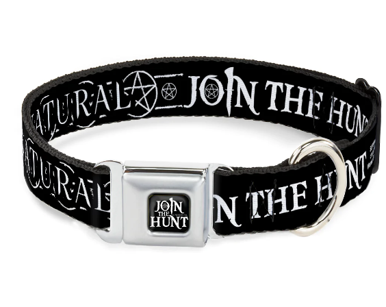 Supernatural: Join the Hunt - Icons Logo Full Color Black/White Dog Collar