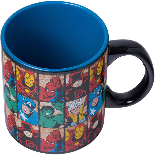 Marvel's Avengers Comics - Taza de café de cerámica Jumbo con rejilla 