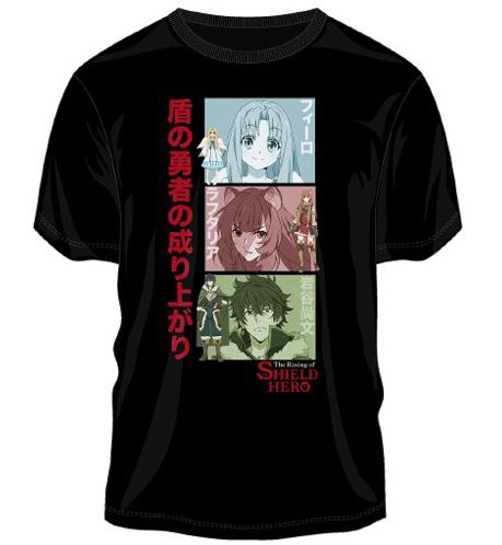 The Rising of The Shield Hero Group Shot camiseta negra