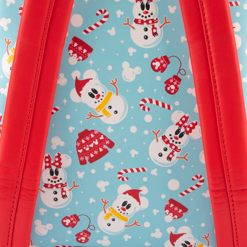 Disney: Mickey & Minnie Mouse - Snowman AOP Mini Backpack & Headband
