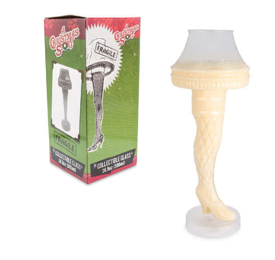 A Christmas Story - Lamp Leg Boxed 17oz Molded Glass Cup