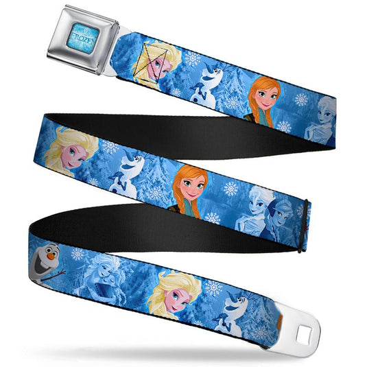 Frozen Characters Poses Blues Webbing Seatbelt Belt - Kryptonite Character Store