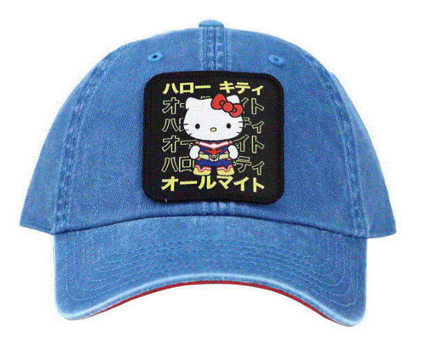 Cargue la imagen en el visor de la galería, Sanrio: Hello Kitty - Sombrero con parche bordado teñido con pigmento de My Hero Academia
