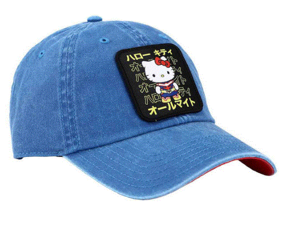 Cargue la imagen en el visor de la galería, Sanrio: Hello Kitty - Sombrero con parche bordado teñido con pigmento de My Hero Academia
