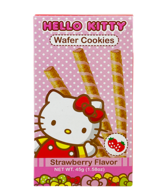 Cargue la imagen en el visor de la galería, Hello Kitty Wafer Cookies Strawberry Flavor 45g
