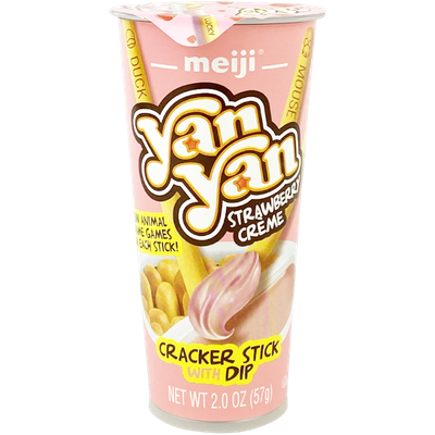 Meiji - Yanyan Cracker Stick with Dip Strawberry Creme,