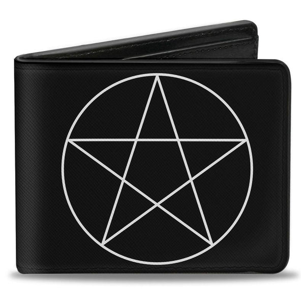 Sobrenatural - Cartera negra plegable con pentagrama