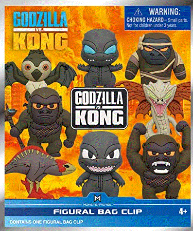 Godzilla Vs. Kong Figural Bag Clips in Blind Bag