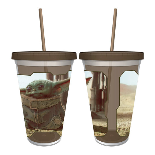 Star Wars: The Mandalorian - Vaso acrílico Grogu de 16 oz