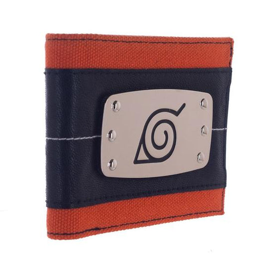 Naruto - Cartera plegable con insignia de metal Shippuden