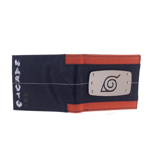 Naruto - Cartera plegable con insignia de metal Shippuden