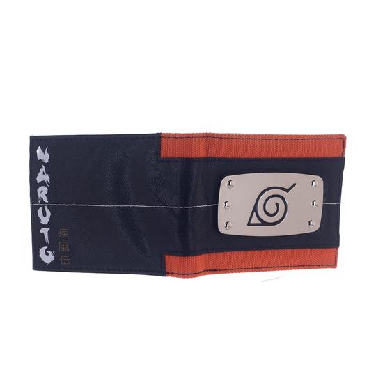 Naruto - Portefeuille à 2 volets avec badge en métal Shippuden