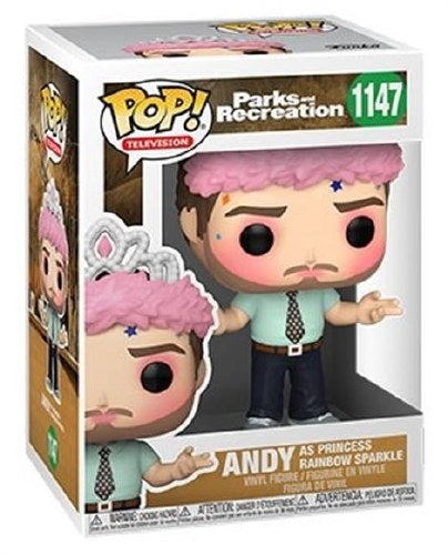 ¡Funko POP! TV: Parques y Recreación - Andy como la Princesa Rainbow Sparkle