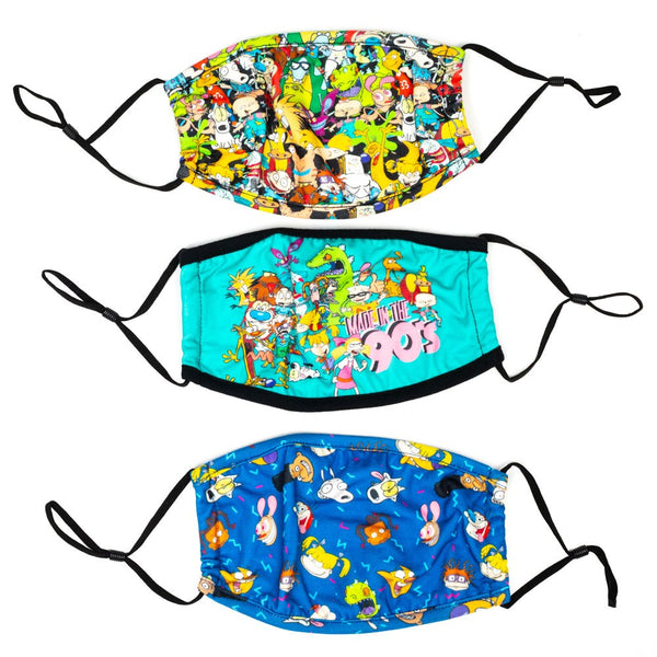 Nickelodeon 90s 3 Pack Adjustable Face Covers