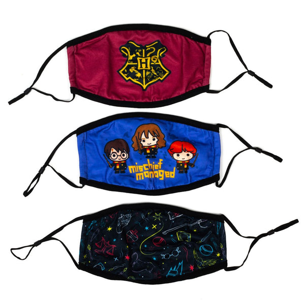 Harry Potter 3 Pack Adjustable Face Covers