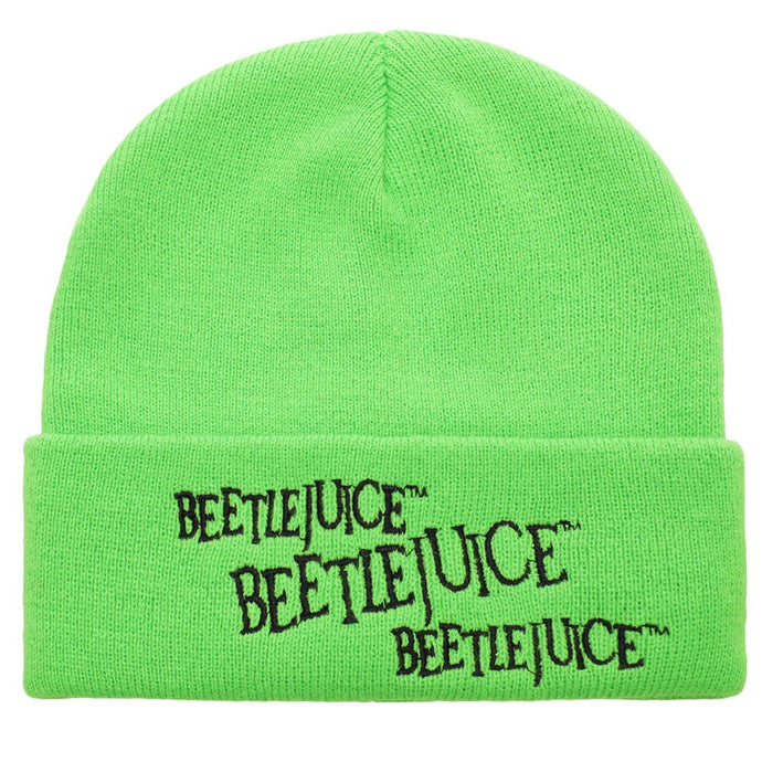 Beetlejuice Neon Logo Beanie