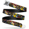 X-Men Wolverine 3-Action Poses Icon Full Color Seat Belt Buckle Belt - Kryptonite Character Store