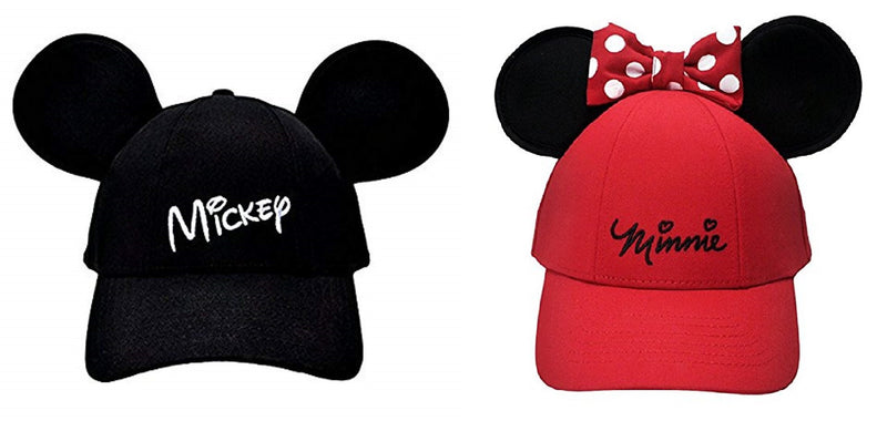 Disney - Mickey Mouse & Minnie Mouse Ears Cap Bundle - Kryptonite Character Store