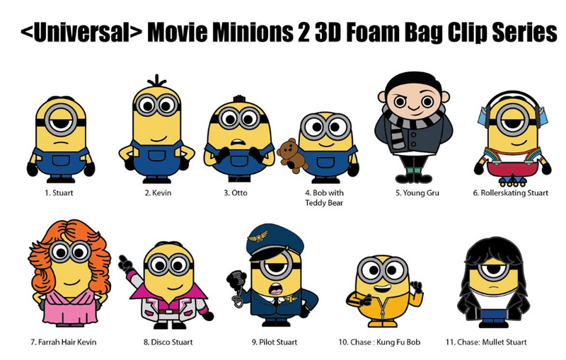 Minion 3D Foam Blind Bag Clip