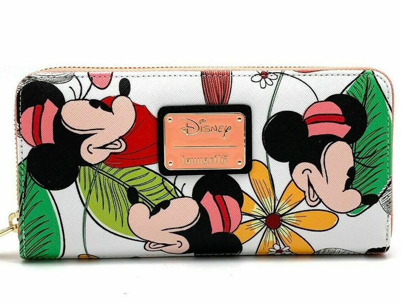 Loungefly x Disney Minnie Mouse Zip Around Wallet Flowers - Kryptonite Character Store