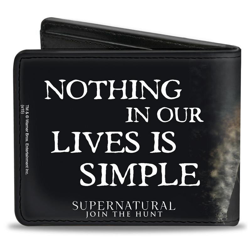 Supernatural: Dean - Sam & Castle Group Nothing in Our Lives is Simple Bifold Wallet