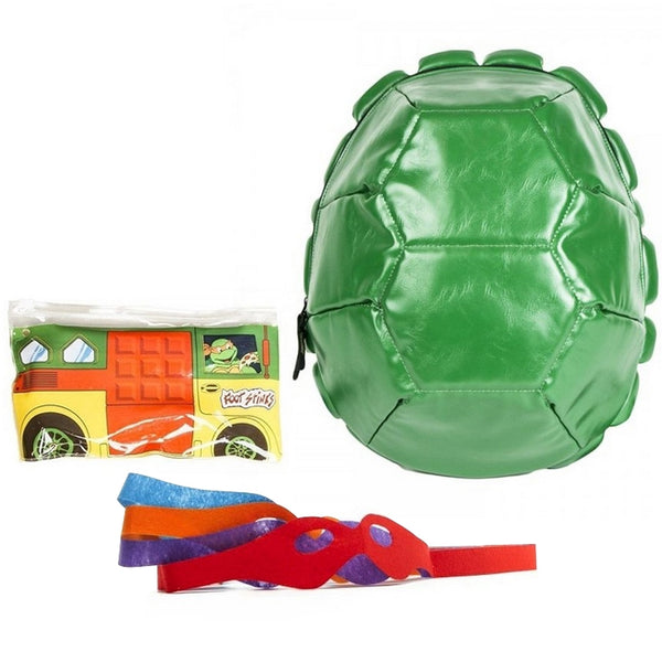 TMNT - Teenage Mutant Ninja Turtles Shell Backpack with Pencil Pouch and Play-Time Face Masks