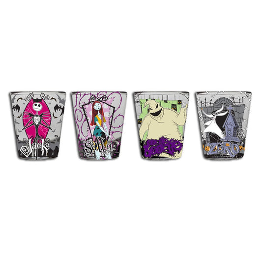 Disney Nightmare Before Christmas Mini Glass Set, 4-Pack - Kryptonite Character Store