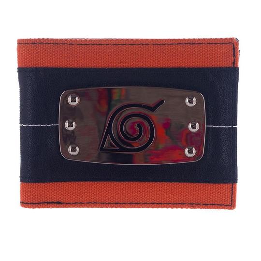 Naruto - Cartera plegable con insignia de metal Shippuden