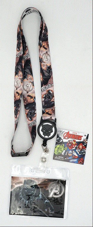Marvel's Avengers - Black Panther with Retractable Card Holder Lanyard